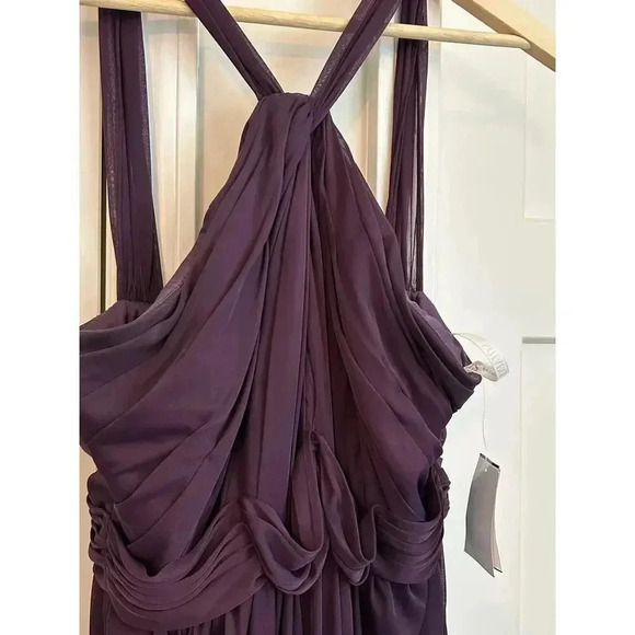 DAVIDS BRIDAL NWT plus size  halter bridesmaid mother of the bride dress size 16 - Picture 2 of 9